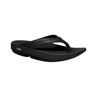 Oofos Womens Oolala Sandal Black Patent - Donaghys