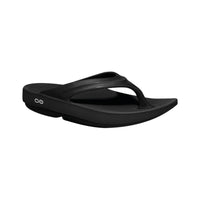 Oofos Womens Oolala Sandal Black Patent - Donaghys