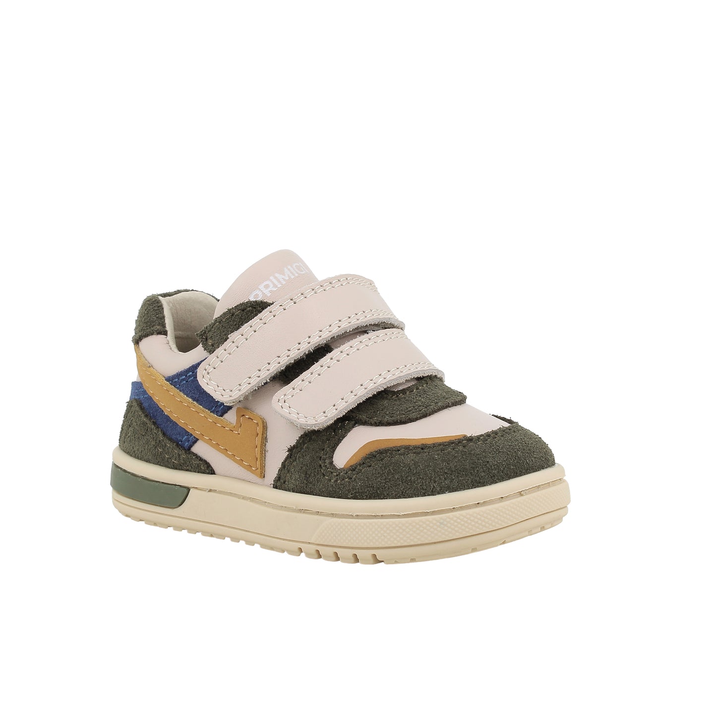 Primigi boys' beige and green trainer