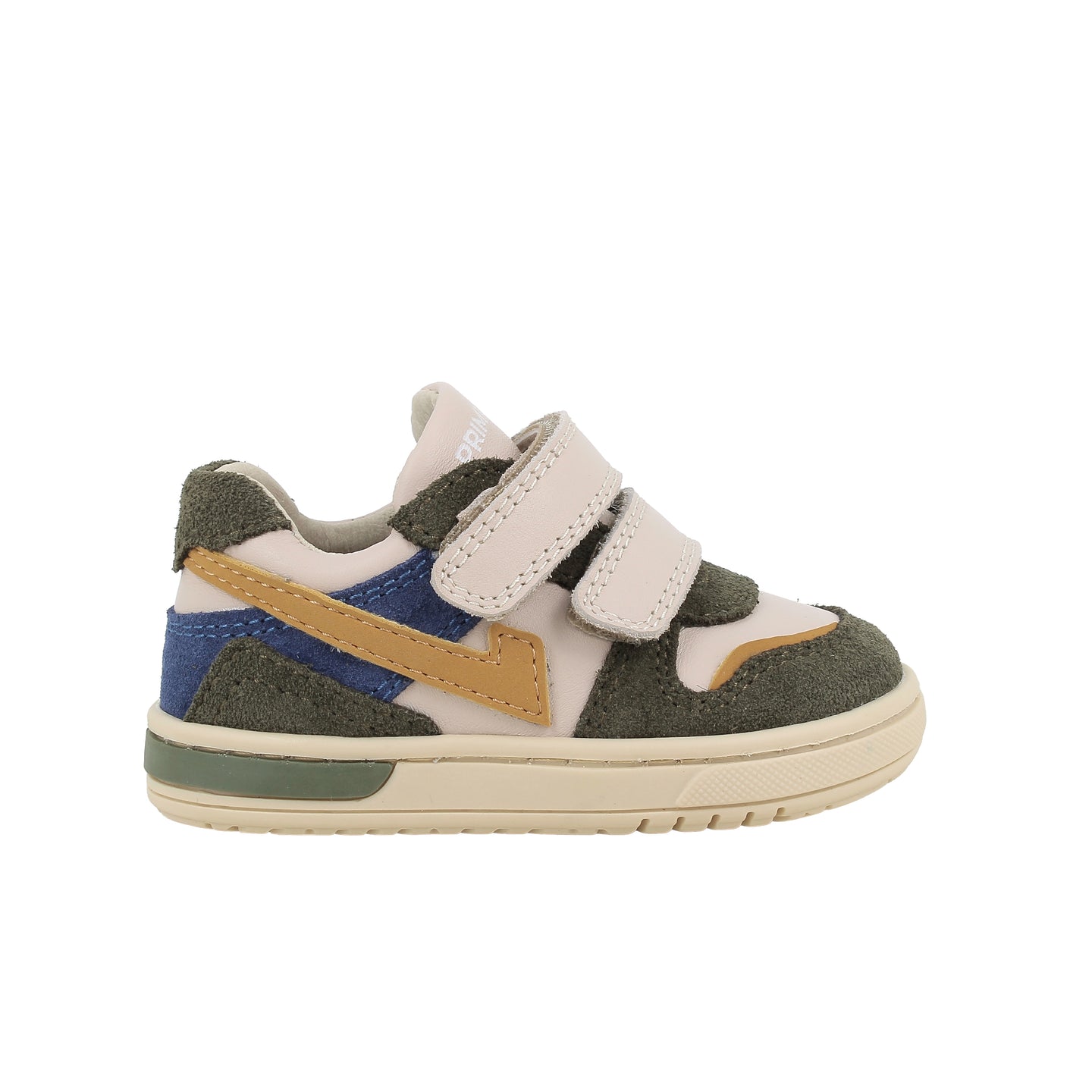 Primigi boys' beige and green trainer