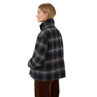 Part Two Womens Coat Celly Dark Navy Check