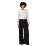 Part Two Womens Shirt Devrim PW White/Black Piping