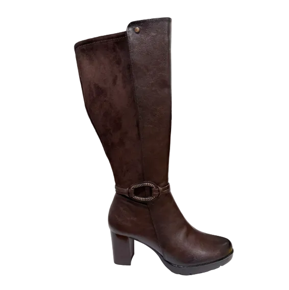 Patrizio Como Womens Long Leg Boots Igne Cioccolato