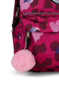 Hype Girls Pink Heart Leopard Backpack