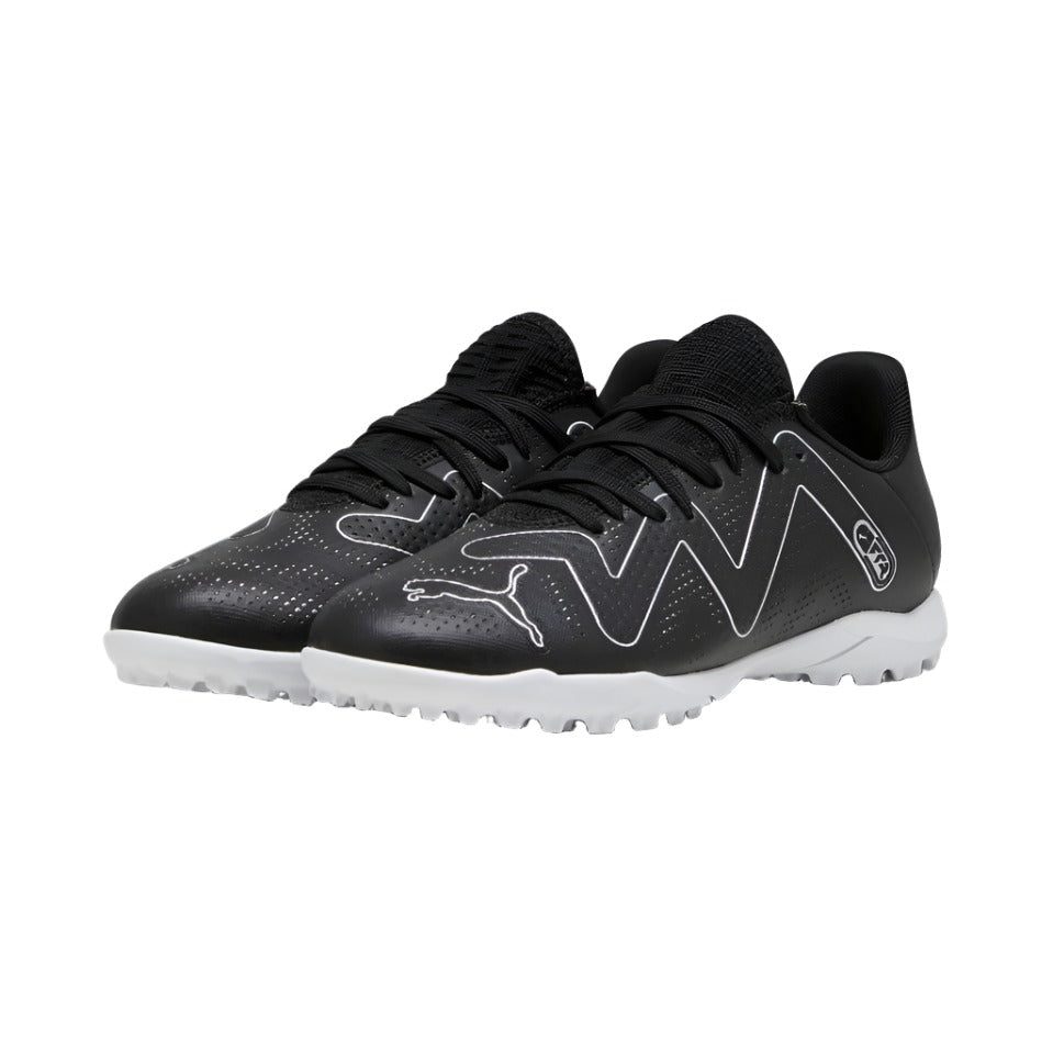 Puma Junior Future Play Football Boots TT Black/ Silver - Donaghys