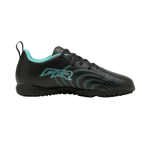 Puma Junior Football Boot Future 9 Play TT Black/Intense Mint/White