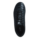 Canterbury kids' black and silver synthetic leather boot