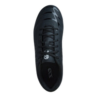 Canterbury kids' black and silver synthetic leather boot