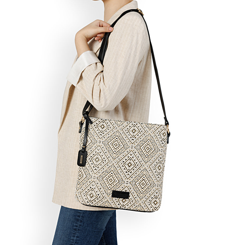 Remonte women's black and white bag with zip