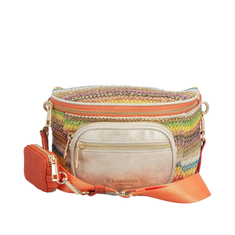 Remonte Womens Crossbody Bag Gold/Multi/Orange
