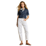 Red Button Womens Caitlina Sidepatch Jeans White