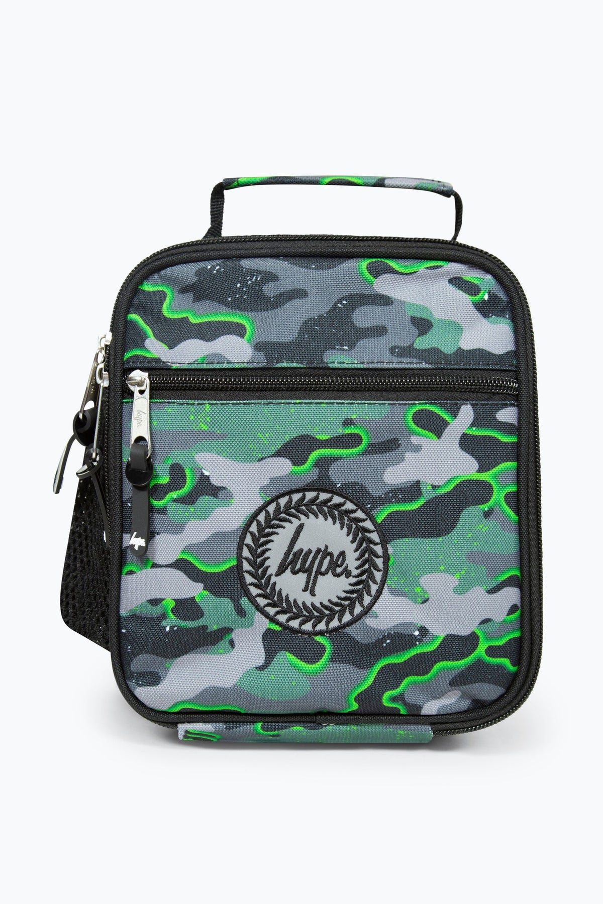 Hype boys' green glow camo print lunch box