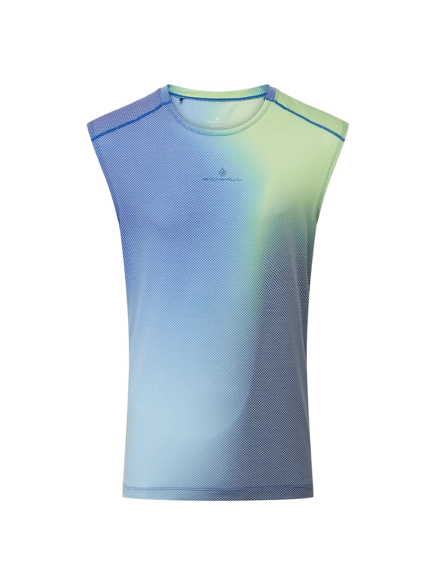 Ronhill Mens Top Tech Golden Hour Tank Fluo Green Merge