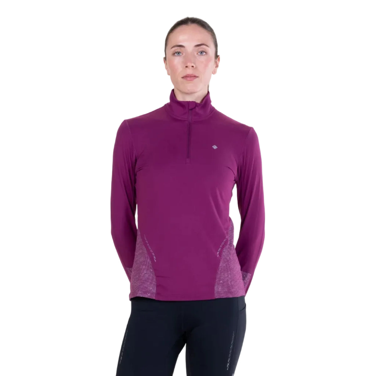 Ronhill Womens Tech Reflect 1/2 Zip Blackcurrant/Reflect