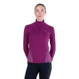 Ronhill Womens Tech Reflect 1/2 Zip Blackcurrant/Reflect