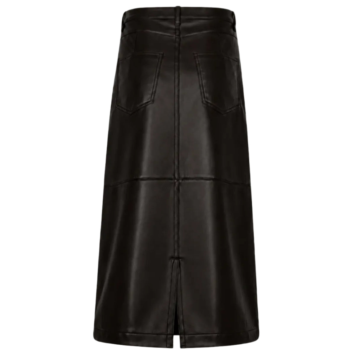 Red Button Womens Skirt Alina Faux Leather Espresso