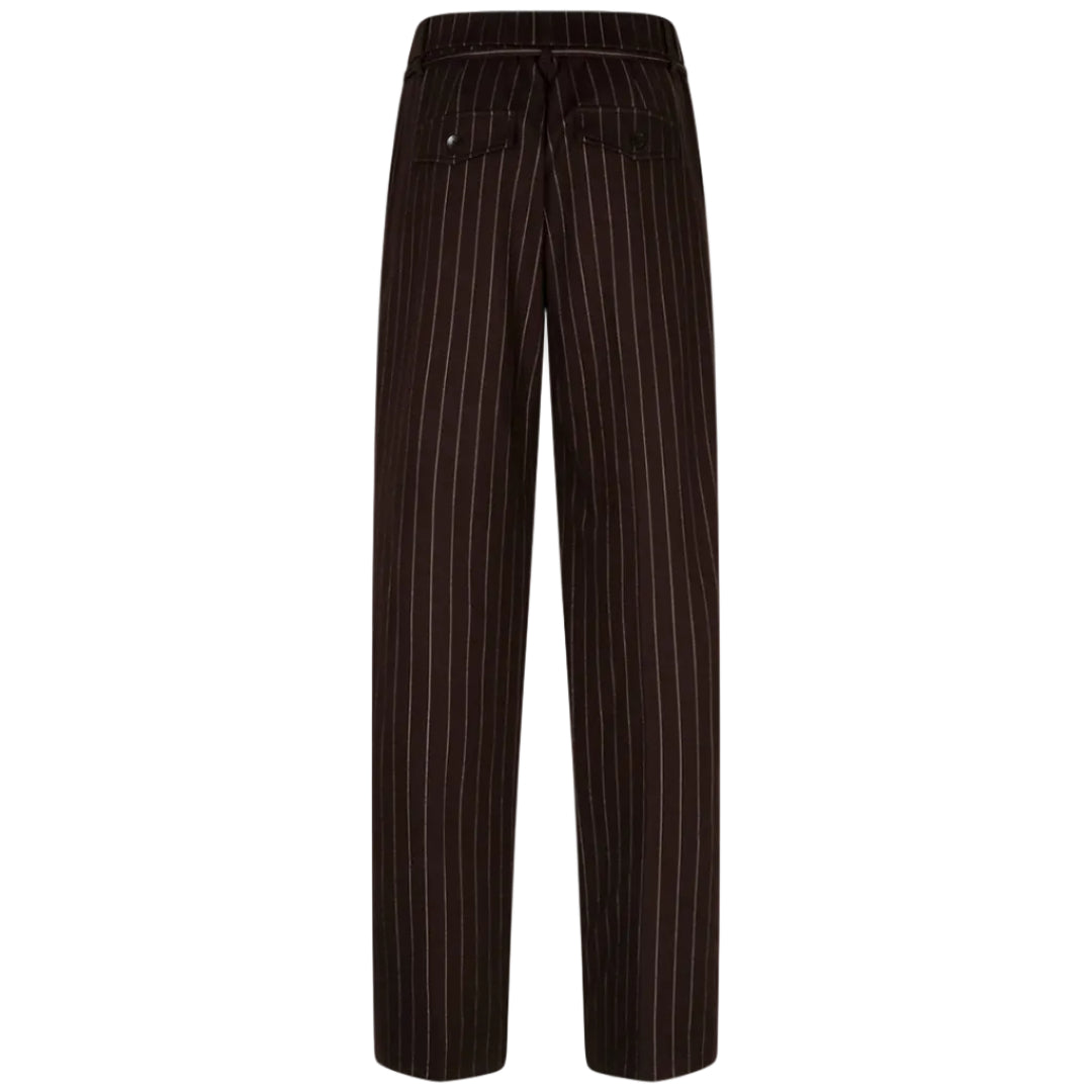 Red Button Womens Trousers Cleo Punta Pinstripe Espresso
