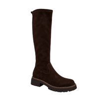 Redz Womens Boot 250627 Brown Suede Stretch