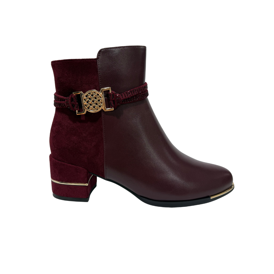 Redz women's boot f3166 burgundy