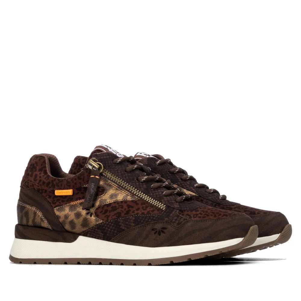 Refresh women's brown fashion trainer