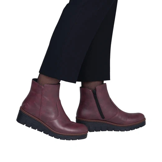 Rieker Womens Boot X9165 Wine Red