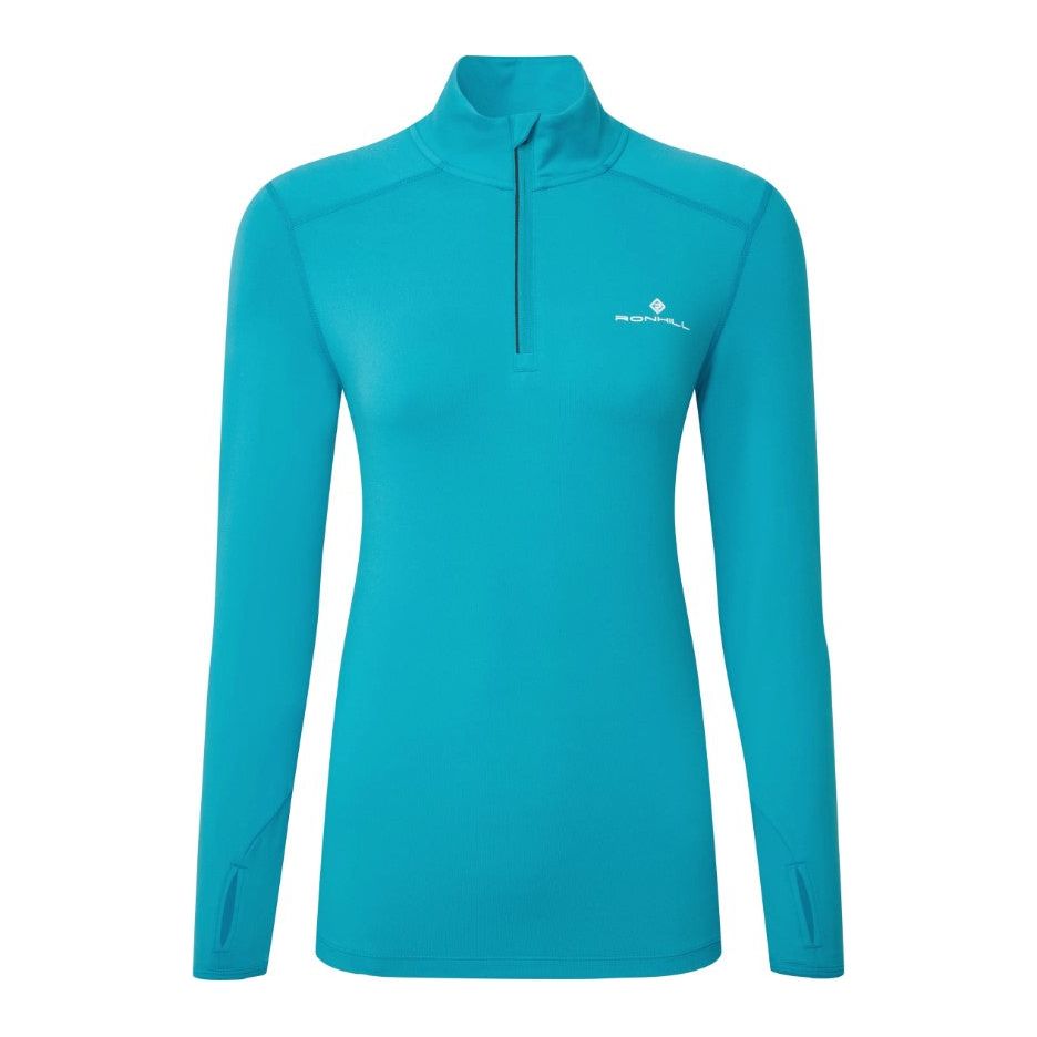 Ronhill Womens Core Thermal ½ Zip Top Azure/Bright White