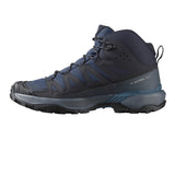 Salomon men's navy and blue leather lace-up boot