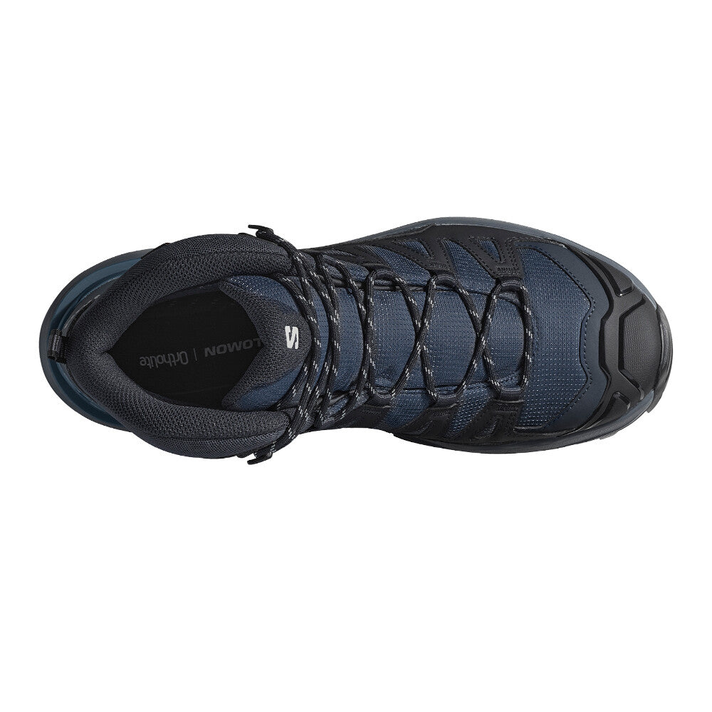 Salomon men's navy and blue leather lace-up boot