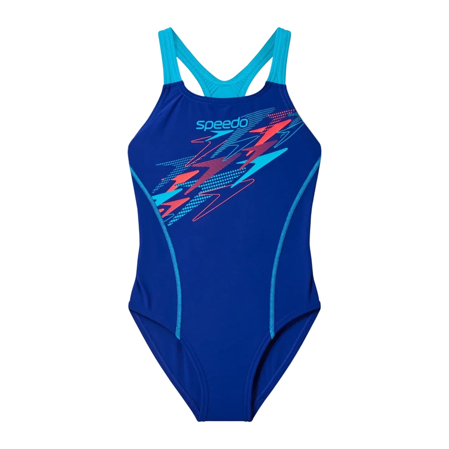 Speedo girls' navy and blue swimsuit