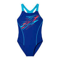 Speedo Girls Swimsuit Medley Logo Medalist Navy/Blue