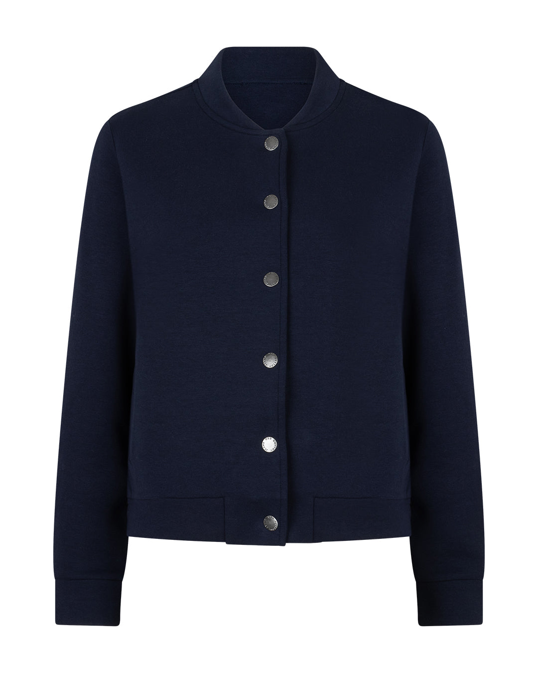 Red Button Womens Bomber Jacket Scuba Dark Blue