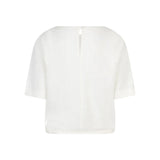 Red Button Womens Skyler Linen/Visco T-Shirt Off White