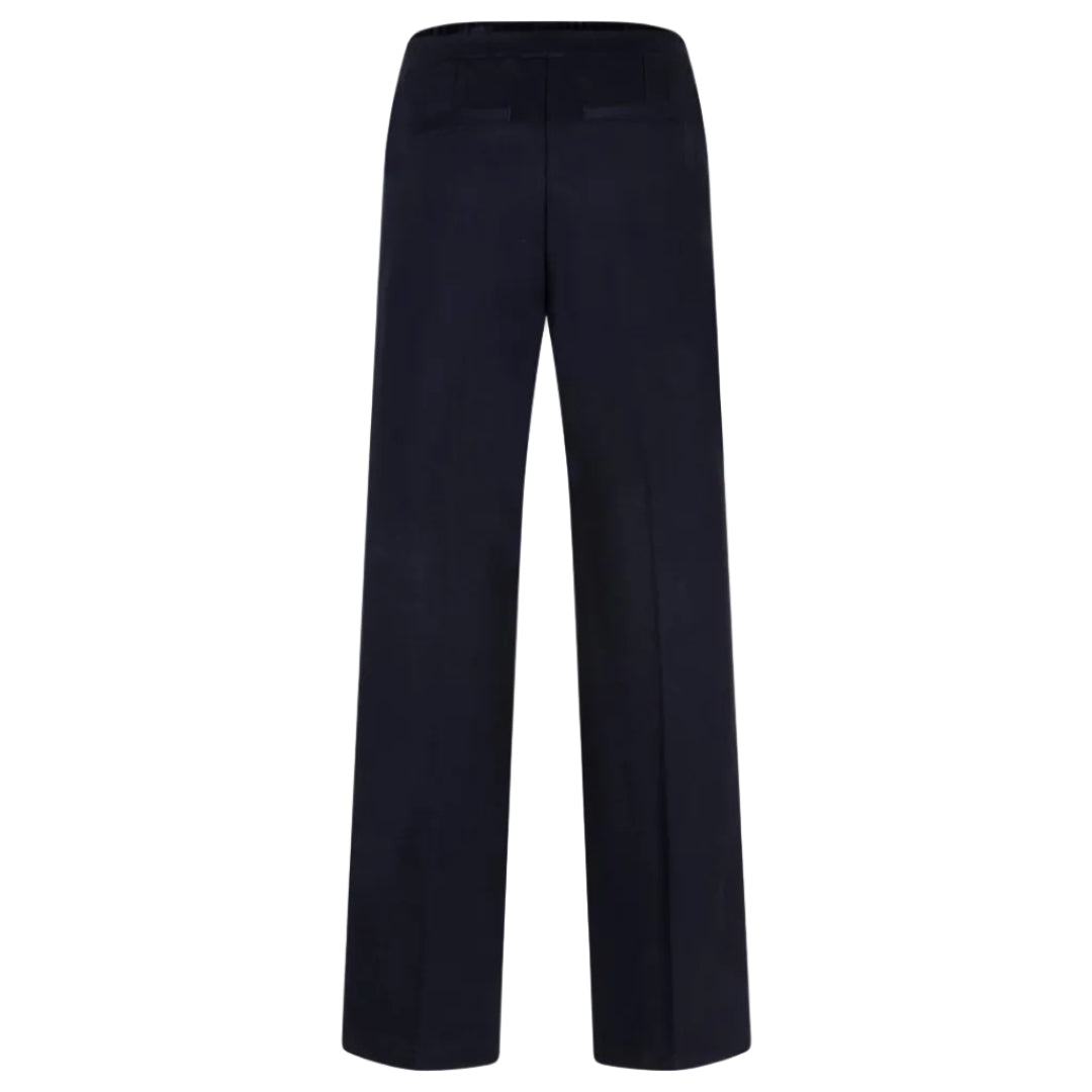 Red Button women's navy wide-leg punta trousers with clean waistband