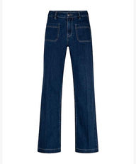 Red Button Womens Jeans Colette Front Pocket Patch Mid Stone