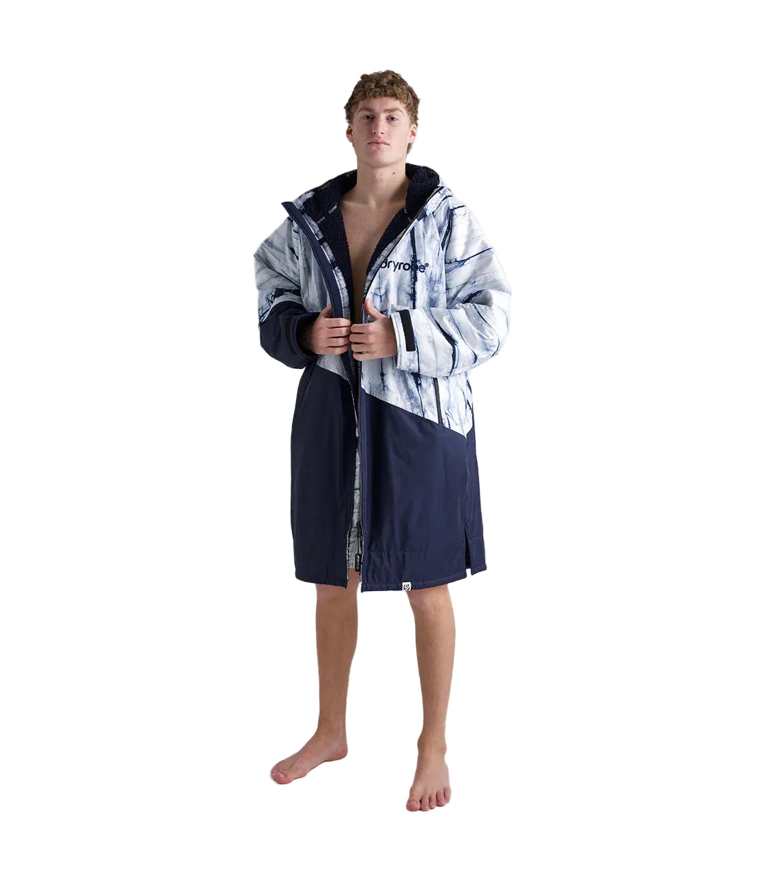 Dryrobe Adults Advance Long Sleeve Contrast Changing Robe Batik/Blue