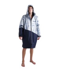 Dryrobe Adults Advance Long Sleeve Contrast Changing Robe Batik/Blue