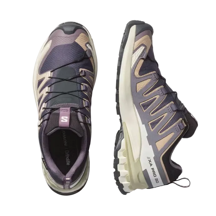 Salomon Womens Trainer XA Pro 3D V9 GTX Nine Iron/Oxford Tan/Alfalfa