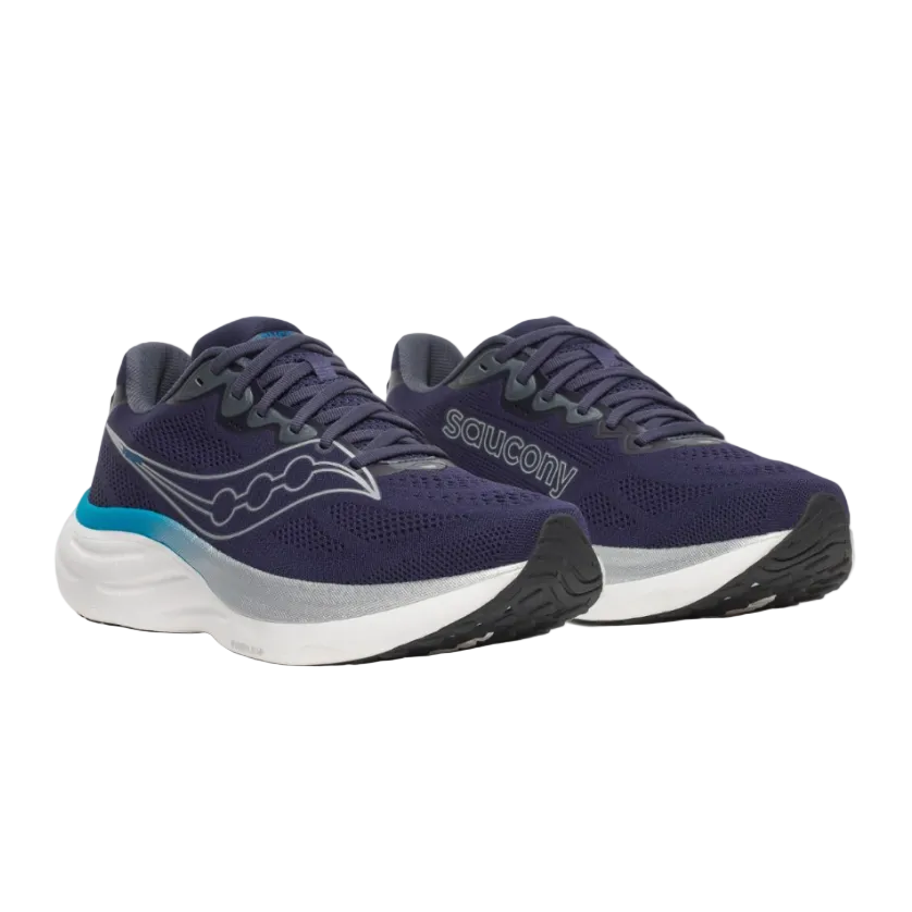 Saucony men's navy textile trainer