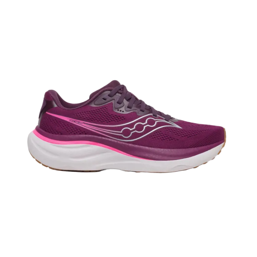 Saucony Womens Trainer Ride 19 Plum/Eggplant