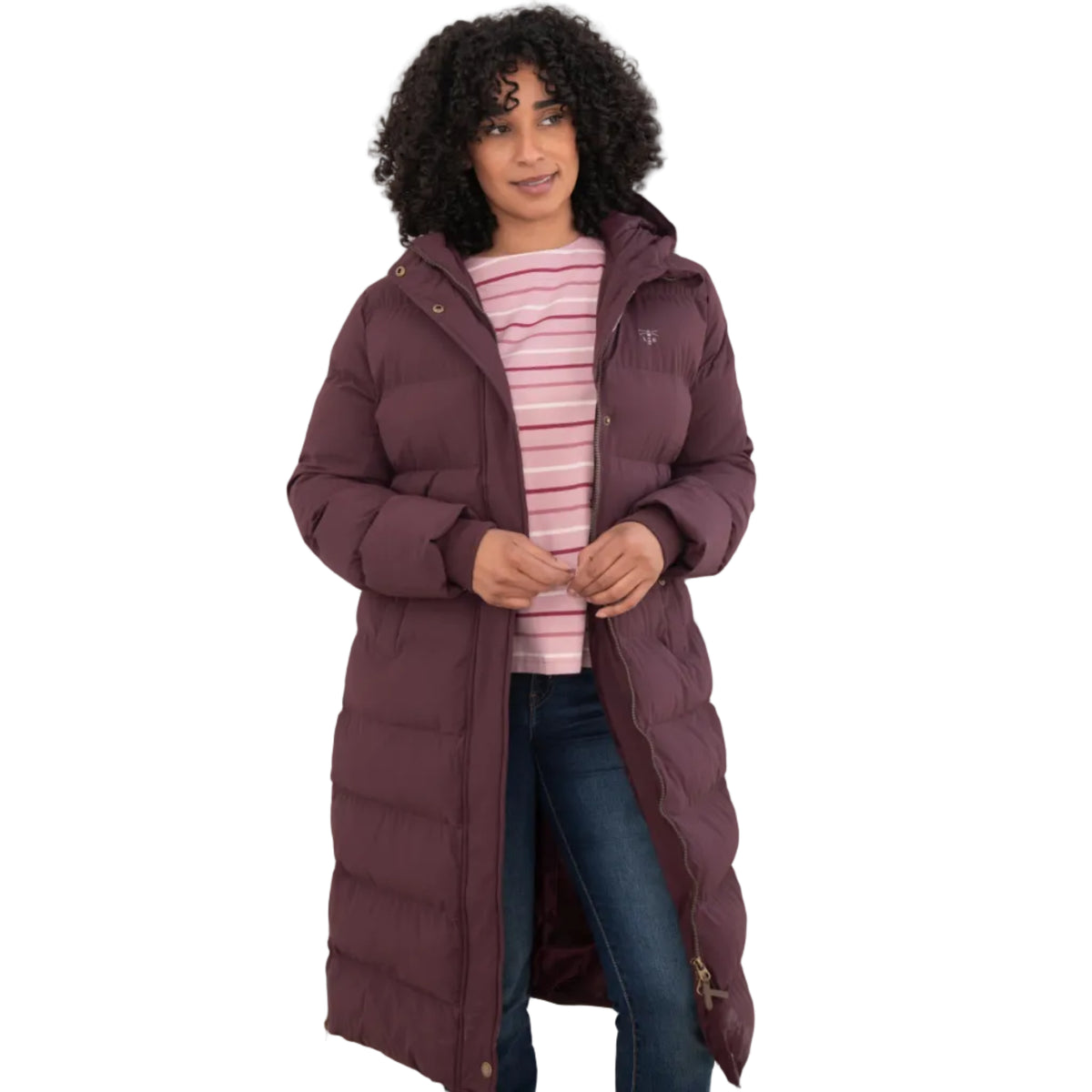Lighthouse women's Savannah long padded coat in damson purple