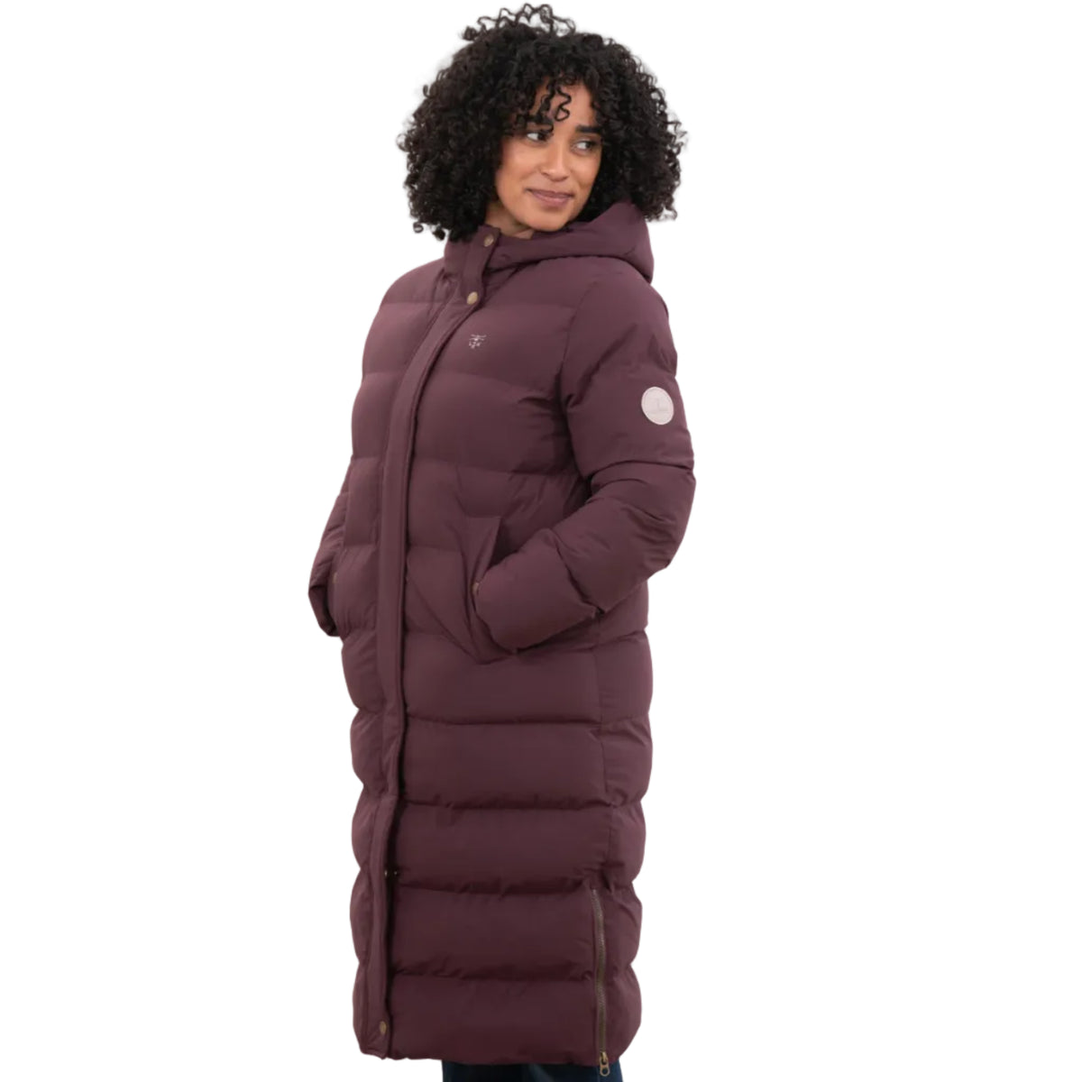 Lighthouse women's Savannah long padded coat in damson purple
