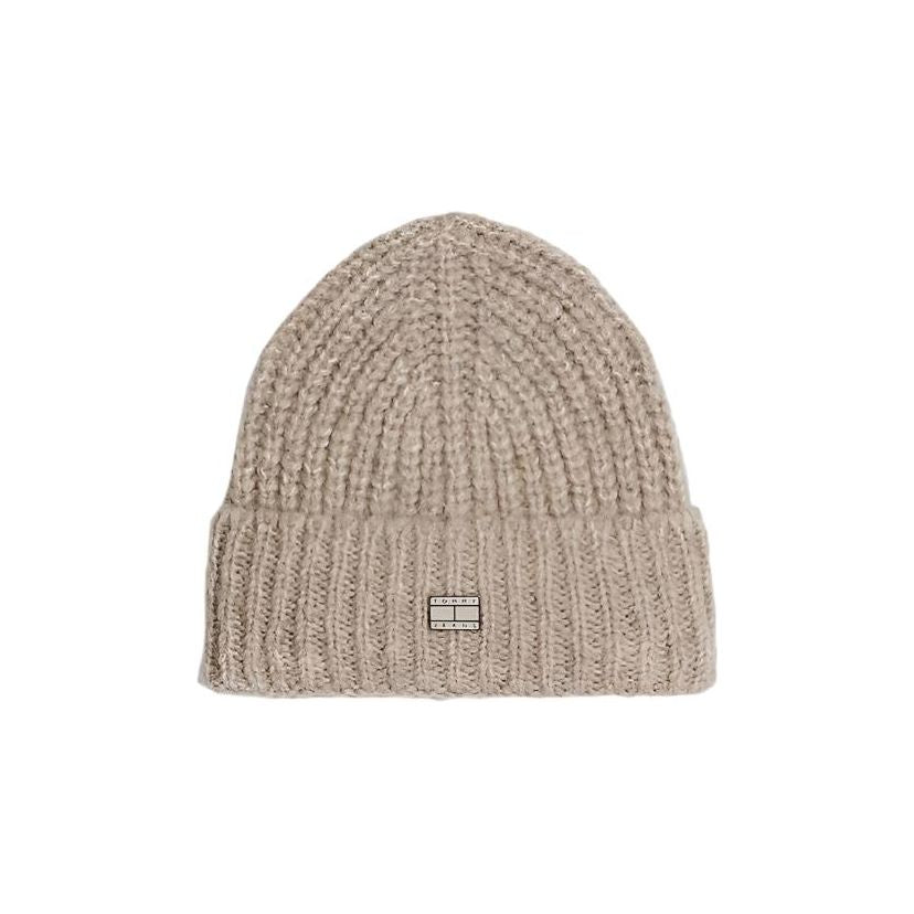 Tommy Hilfiger Womens City Chunky Knit Beanie With Wool Drifty Dunes