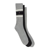 Tommy Hilfiger Mens 3 Pack Socks Set Grey Melange