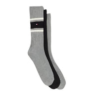 Tommy Hilfiger Mens 3 Pack Socks Set Grey Melange