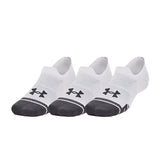 Under Armour Adults Socks 3-Pack Performance Tech Ultra Low Tab White/Jet Grey