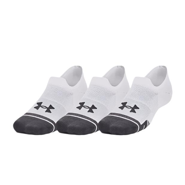 Under Armour Adults Socks 3-Pack Performance Tech Ultra Low Tab White/Jet Grey