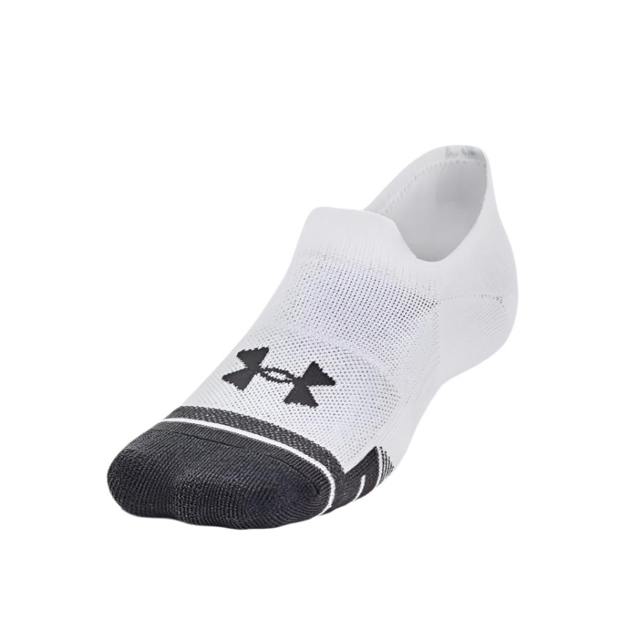 Under Armour Adults Socks 3-Pack Performance Tech Ultra Low Tab White/Jet Grey