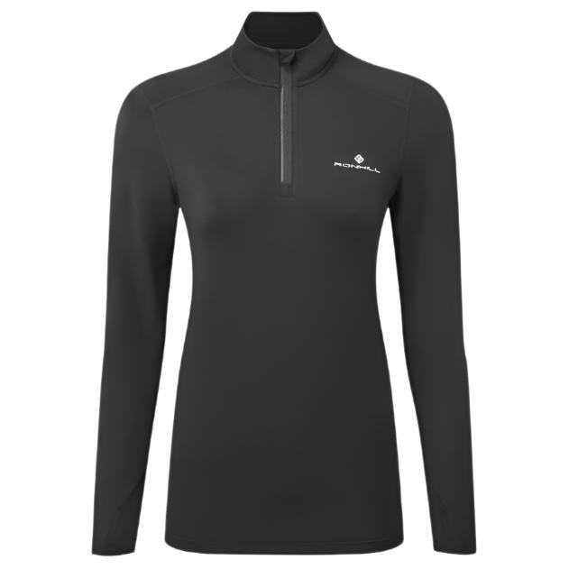 Ronhill Womens Sweatshirt Core Thermal ½ Zip Black/Bright White