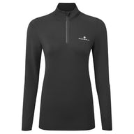 Ronhill Womens Sweatshirt Core Thermal ½ Zip Black/Bright White
