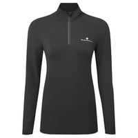Ronhill Womens Sweatshirt Core Thermal ½ Zip Black/Bright White